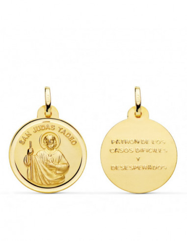 18K MEDALLA SAN JUDAS TADEO BISEL 24 MM