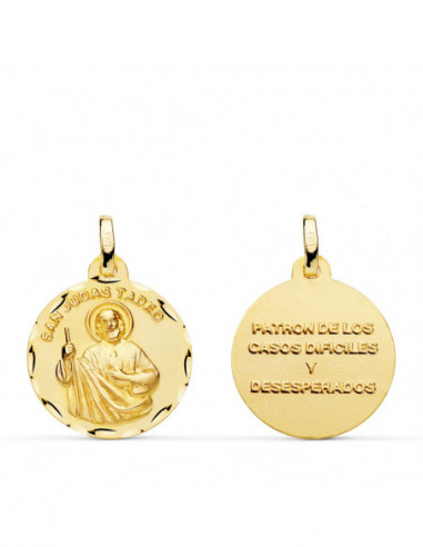 18K MEDALLA SAN JUDAS TADEO 18 MM