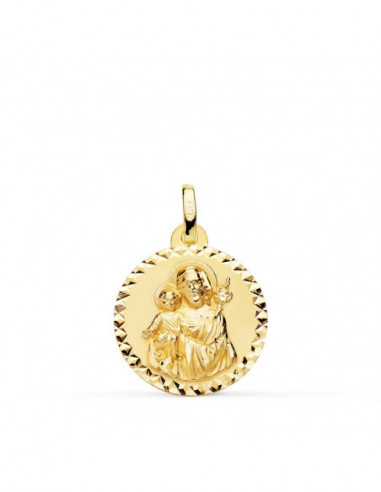 18K MEDALLA SAN JOSE TALLA CRUZADA 18 MM