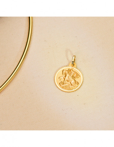 18K MEDALLA SAN JORGE BISEL 22 MM