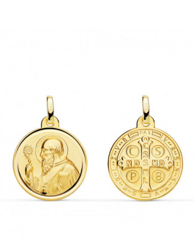 18K ESCAPULARIO SAN BENITO BISEL 18 MM