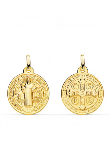 18K ESCAPULARIO SAN BENITO MONJE 18 MM