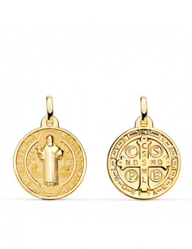 18K MEDALLA ESCAPULARIO SAN BENITO...