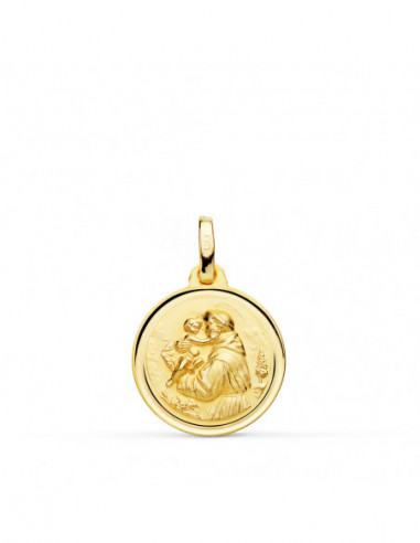 18K MEDALLA SAN ANTONIO BISEL 16 MM