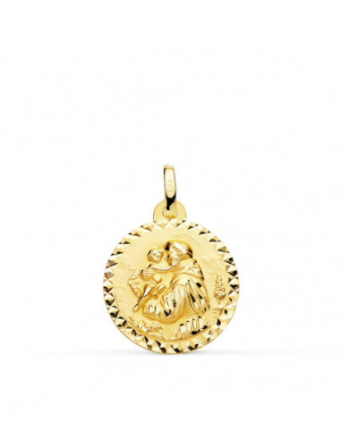 18K MEDALLA SAN ANTONIO TALLA CRUZADA...