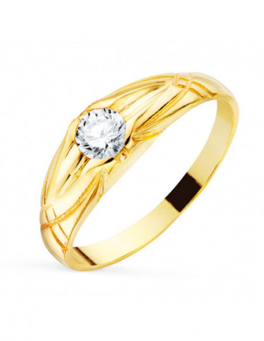 18K SOLITARIO ORO AMARILLO ANCHO 7 MM...