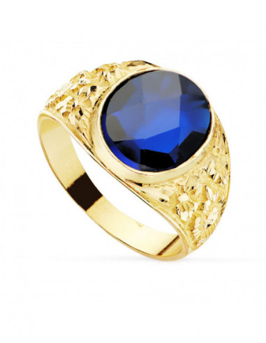 18K SELLO CABALLERO TALLADO ORO...