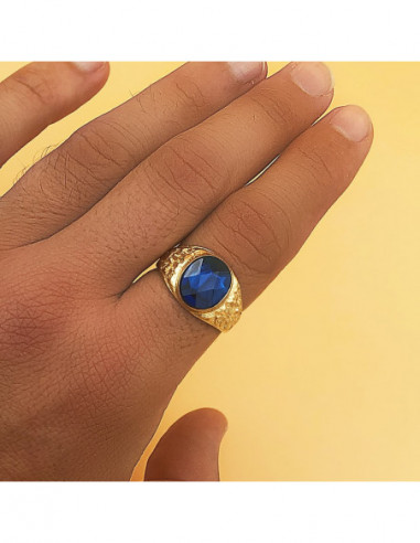 18K SELLO CABALLERO TALLADO ORO...