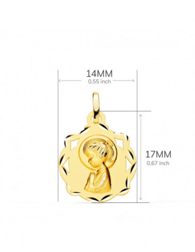 18K MEDALLA ORO AMARILLO CAPILLA...