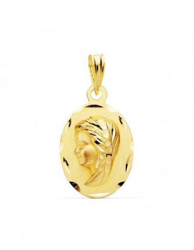 18K MEDALLA VIRGEN NIÑA 22X14 MM