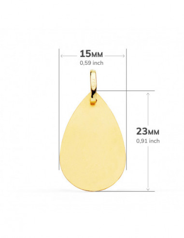 18K MEDALLA VIRGEN NIÑA GOTA TALLA...