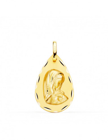 18K MEDALLA VIRGEN NIÑA GOTA TALLA...
