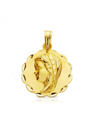18K MEDALLA ORO AMARILLO VIRGEN NIÑA...