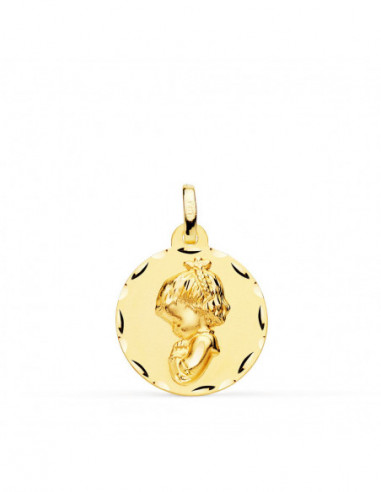 18K MEDALLA ORO AMARILLO VIRGEN NIÑA...
