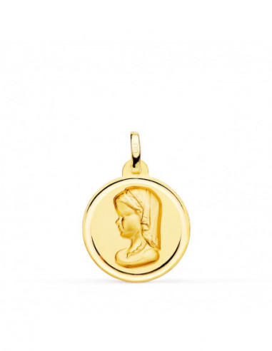 18K MEDALLA VIRGEN NIÑA MATIZADA...