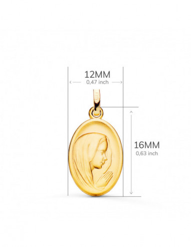 18K MEDALLA ORO AMARILLO VIRGEN NIÑA...