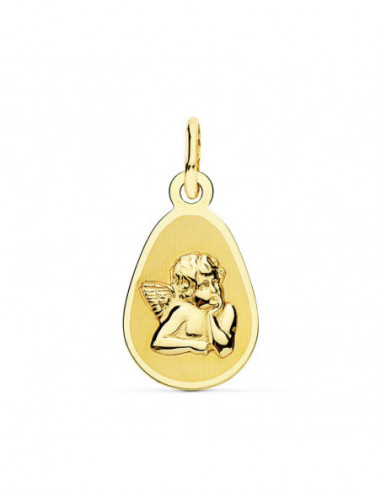 18K MEDALLA ANGEL BURLON. 17X10 MM