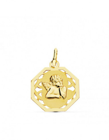 18K MEDALLA ANGELITO BURLON CALADA...