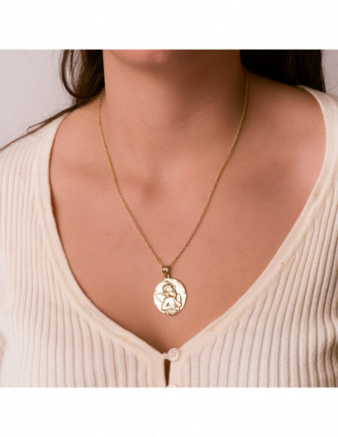 18K MEDALLA ANGEL BURLON BRILLO 28 MM