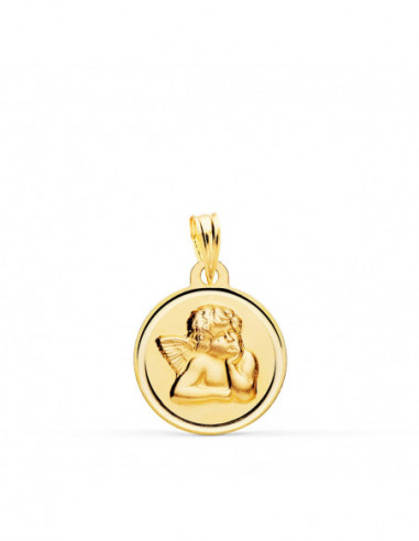 18K MEDALLA REDONDA ANGELITO BURLON...