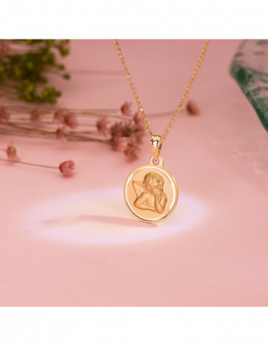 18K MEDALLA REDONDA ANGELITO BURLON...