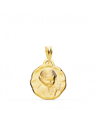 18K MEDALLA ANGEL QUERUBIN 15 MM