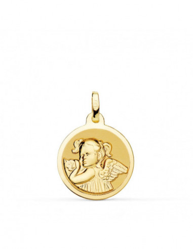 18K MEDALLA ORO AMARILLO ANGEL NIÑA...