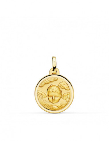 18K MEDALLA ORO AMARILLO ANGEL NIÑO...