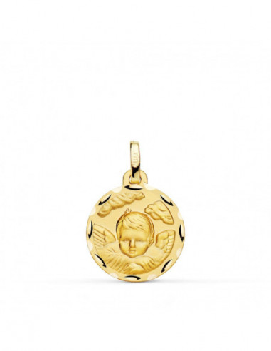 18K MEDALLA ORO AMARILLO ANGEL NIÑO...