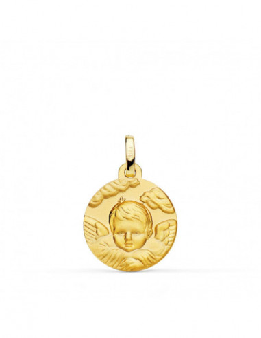 18K MEDALLA ORO AMARILLO ANGEL NIÑO...