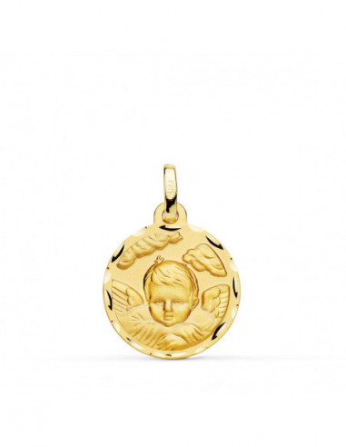 18K MEDALLA ORO AMARILLO ANGEL NIÑO...