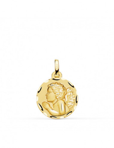 18K MEDALLA ANGEL  NIÑO PIADOSO...