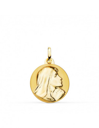 18K MEDALLA VIRGEN MARIA REZANDO...