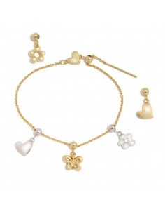 CADENA PULSERA CHARMS PLATA...