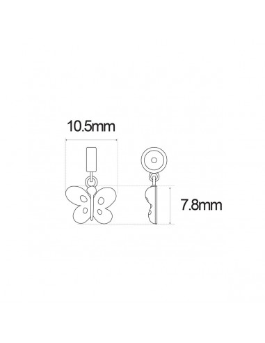 CHARM MARIPOSA ROSA SIN CADENA 535CHA...