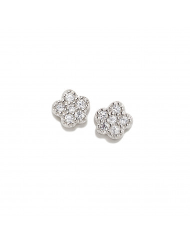 PENDIENTES FLOR PAVÉ NEW BEBÉ 105NBE
