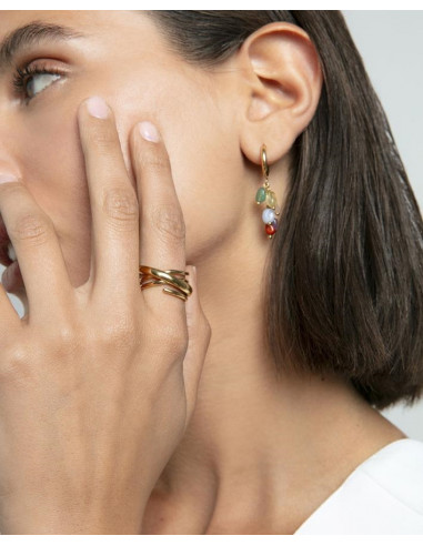 ANILLO VICEROY DORADO CRUZADO DE...