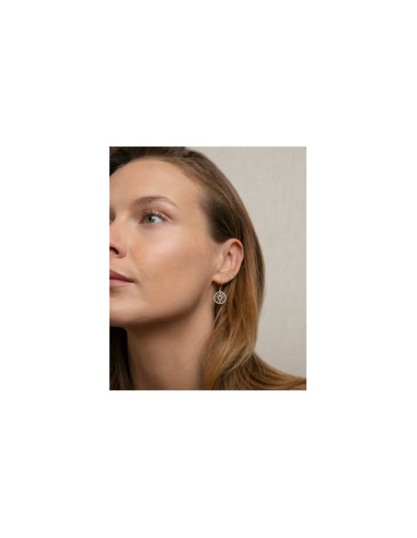 PENDIENTES DE PLATA DE LEY CON BAÑO...