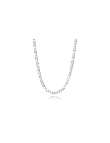 COLLAR DE ACERO CHAPADO EN PLATA 999...