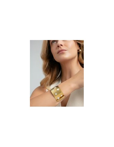 Pulsera de mujer de acero Ip dorado...