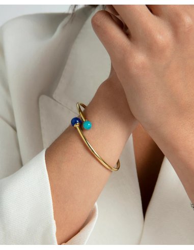 PULSERA DE MUJER DE ACERO IP DORADO...