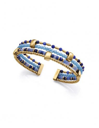 PULSERA DE ACERO IP DORADO MÚLTIPLE...