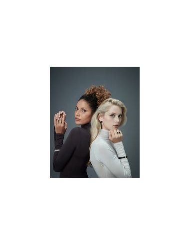 PULSERA DE MUJER DE ACERO LP NEGRO Y...