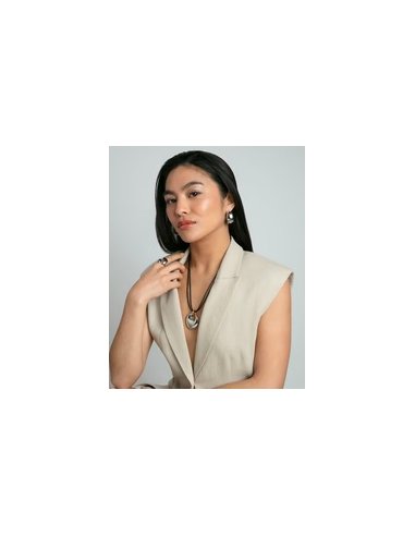 COLLAR DE MUJER DE ACERO LP DORADO...