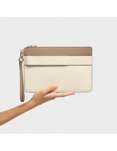 CLUTCH TOUS BEIGE Y ARENA...