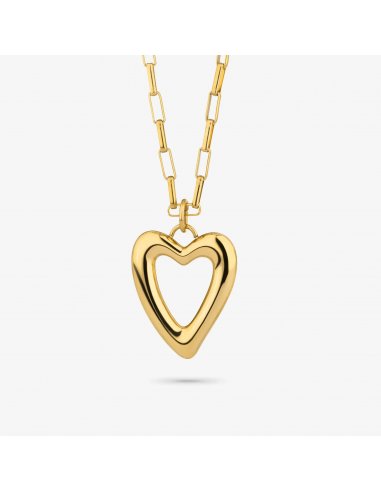 COLLAR MUJER HEARTS LARGO DORADO...