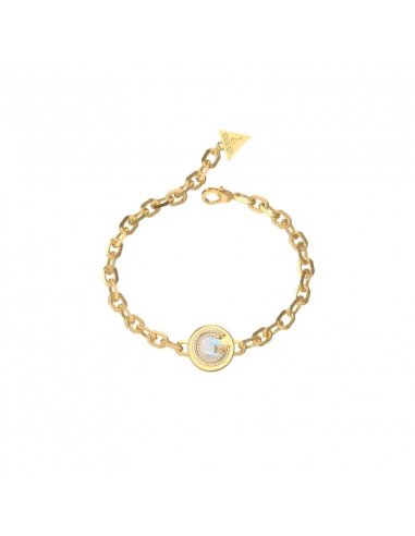 PULSERA GUESS ACERO BAÑO ORO CRYSTAL...