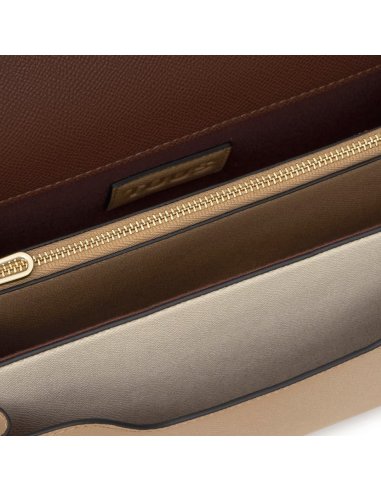 BANDOLERA MEDIANA BEIGE Y MARRÓN...