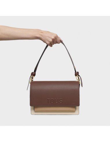 BANDOLERA MEDIANA BEIGE Y MARRÓN...