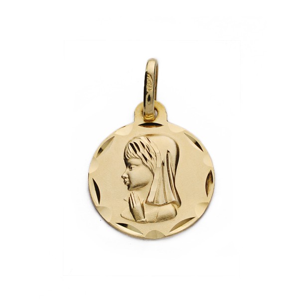 9K MEDALLA VIRGEN NIÑA 18 MM